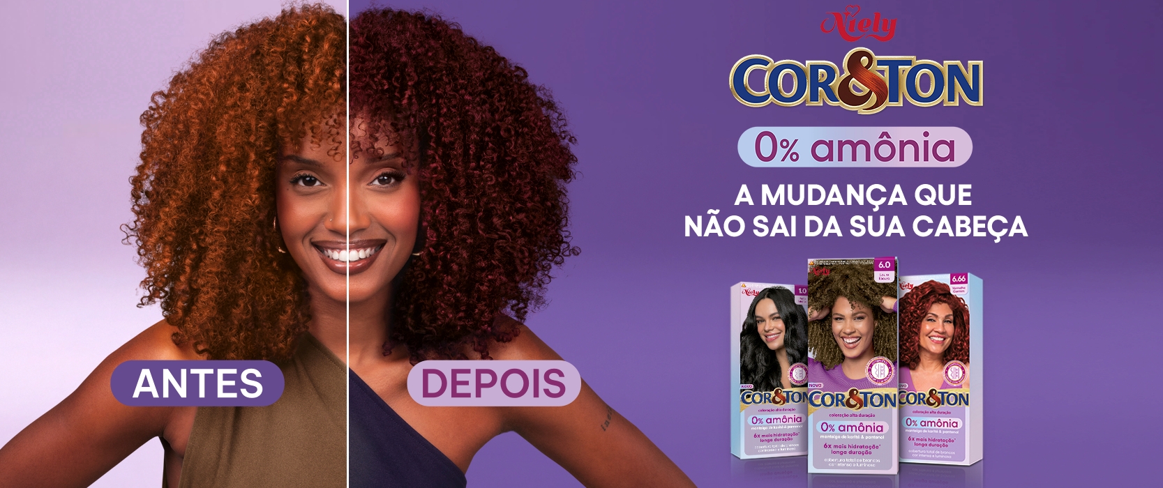 Cor intensa, Dura Muito e Hidrata 6x mais!